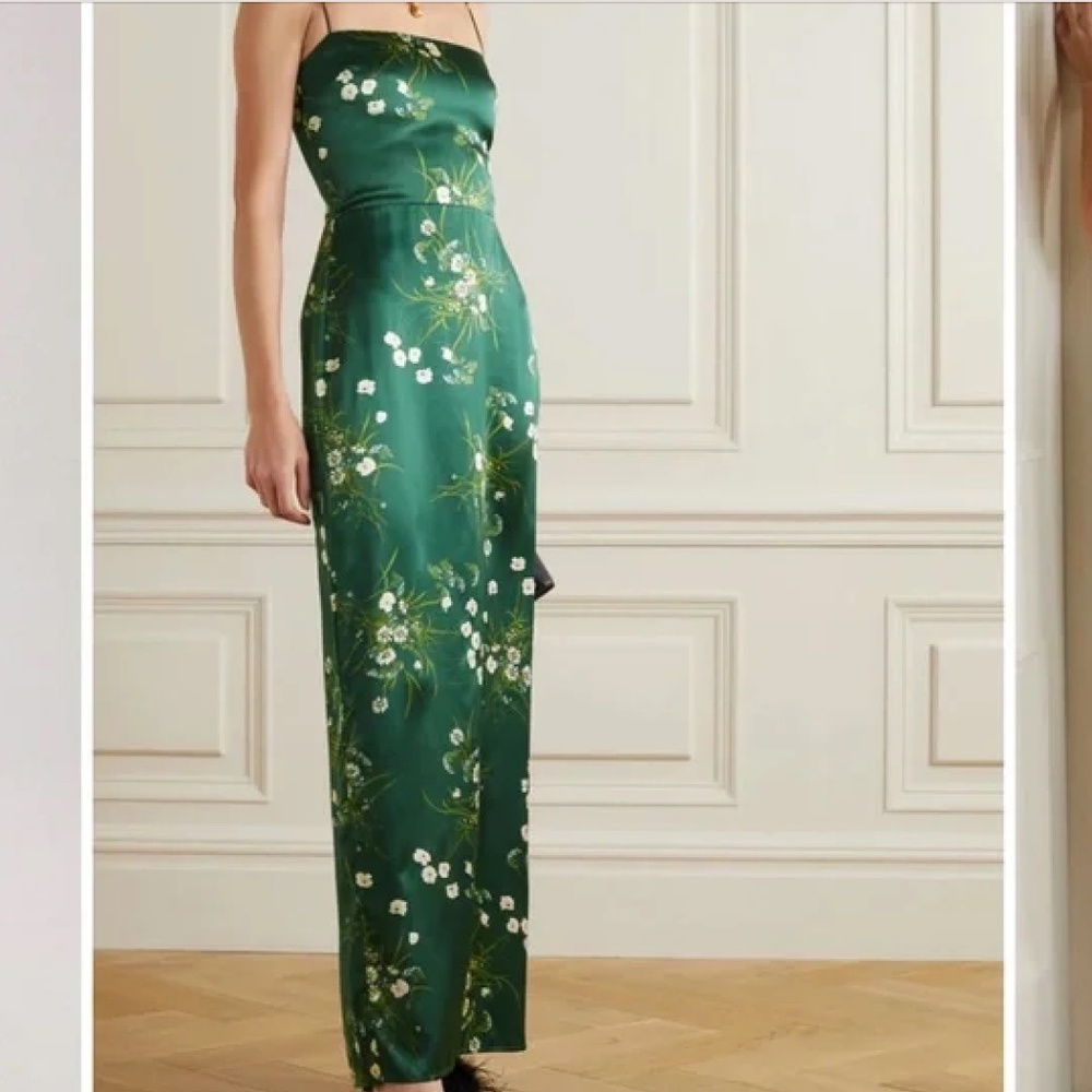 Commense Floral Forest Satin Dress